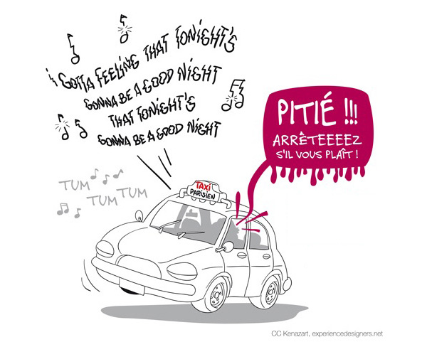 Karaoke taxi in Paris, janv. 2010 Karaoke taxi in Paris
