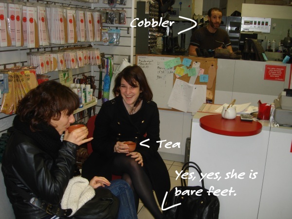 The Cobbler Shop offers shoe and luggage repair services to the
